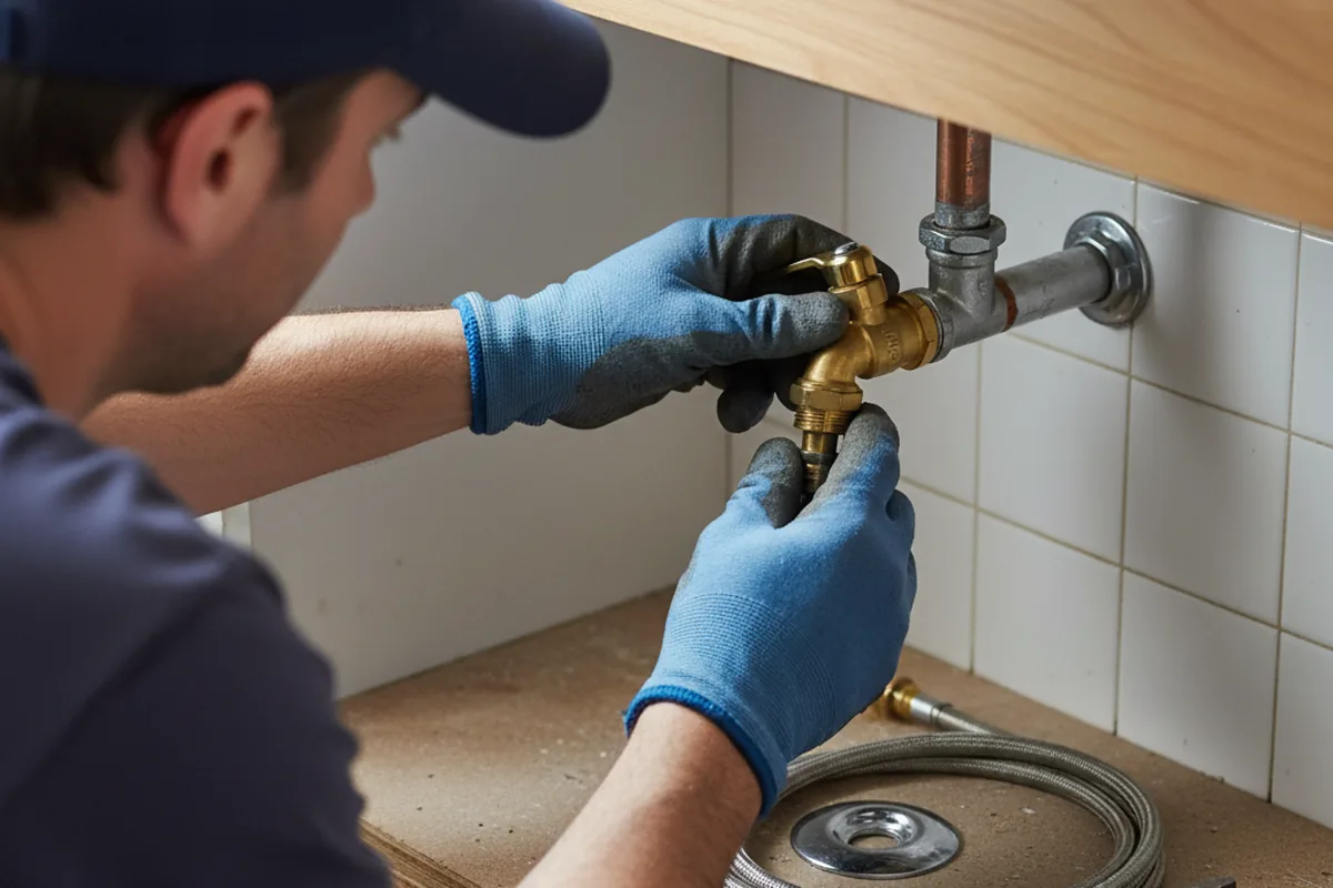 Shutoff valve and fitting work during Faucet and Fixture Repair in Welch